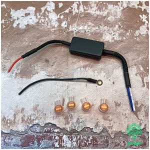 LED indicator diode harness with crimp connectors for reliable electrical connections and easy installation. Suitable for automotive, DIY electronics, and lighting applications.